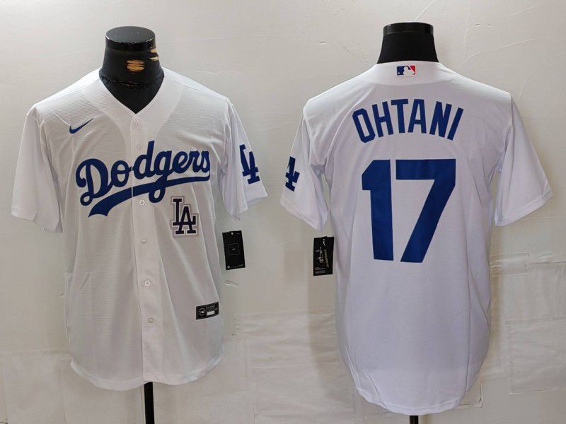 Men Los Angeles Dodgers 17 Ohtani White Game 2024 Nike MLB Jersey style 7133